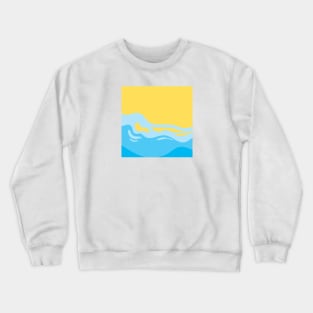 Beach Print Crewneck Sweatshirt